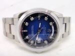 Rolex Day-Date Polished Stainless Steel Blue Ombre Dial Mens Replica Watch